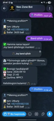 Telegram bot tekinga 1