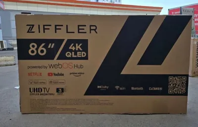 Телевизор Ziffler 86 4K UHD QLED 120hz google tv бесплатна доставка 1