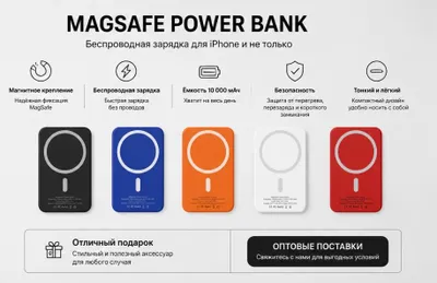 Повербанк MagSafe 5000 mAh матовый оптом 1