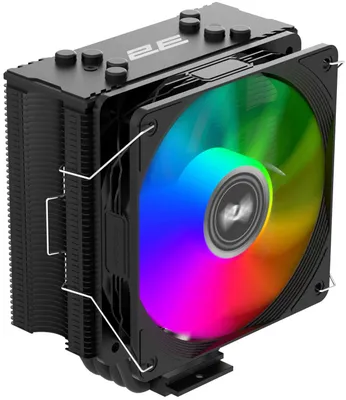 2E GAMING Air Cool Black/White protsessor sovutgichi 1