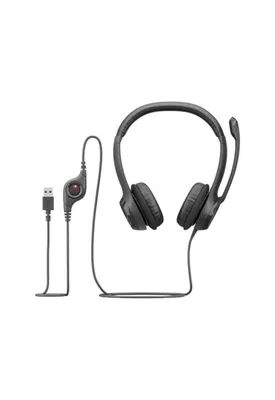 Проводные наушники для компьютера Logitech H390 с микрофоном, Черный 1
