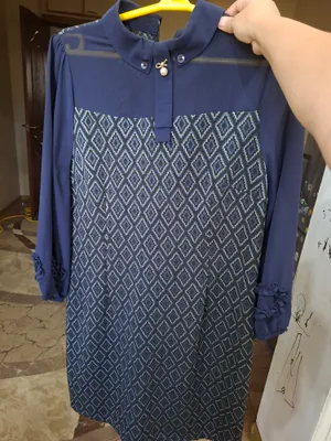 chiroyli klassik ko‘ylak, tizzagacha uzunlikda