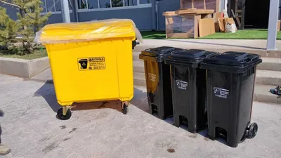 Ishlab chiqaruvchidan 1100 litrli plastik chiqindi qutisi 1