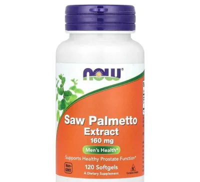 Serenoa palmasi ekstrakti, NOW, Saw Palmetto extract, 160 mg, 120 kapsula 1