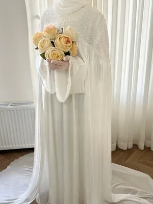 Muslima qizlar uchun oq ko’yne 1