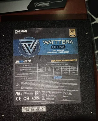 Блок питания Zalman watttera 800w Gold. 1