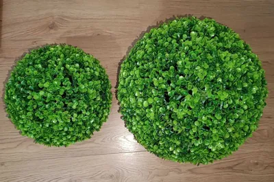 Декоративные искусственные зелёные шары Самшит 1