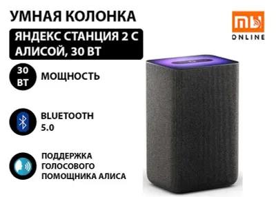 Яндекс Станция Умная колонка 2 с Алисой, 30 Вт черный антрацит 1