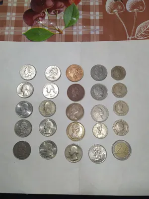 Монеты Елизаветы II и СССР 1