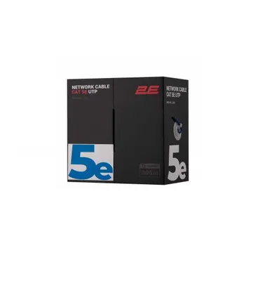 2E Cat5e UTP 305 m LSZH AWG24 ko‘k kabeli