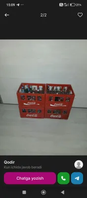 tara yashik cola butilkasi bilan