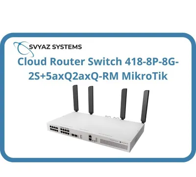 Mikrotik Cloud Router Switch 418-8P-8G-2S+5axQ2axQ-RM kommutatori