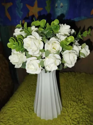 Белые розы, искусственные, новые 1