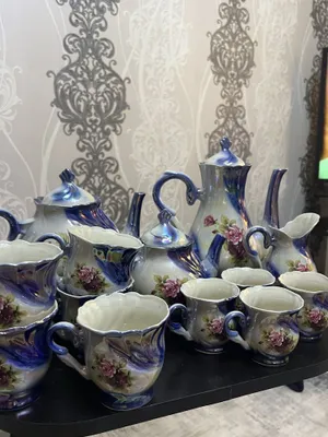 Винтажный фарфоровый чайно-кофейный сервиз 1