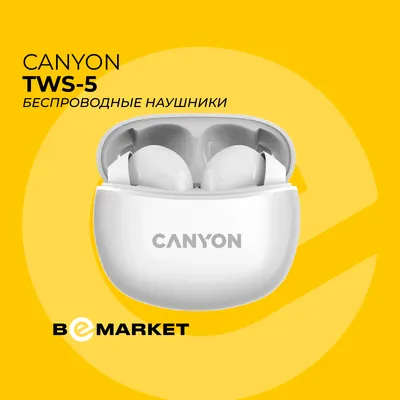 Беспроводные наушники Canyon TWS-5, White