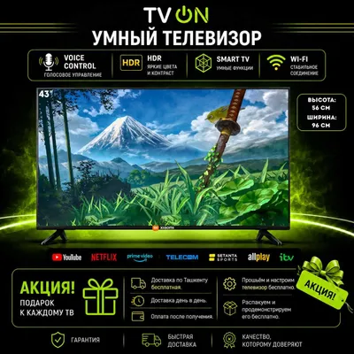 Телевизор Xiaomi 43 Smart TV Android FULL HD HDR IPS WiFi с голосовым управлением 1