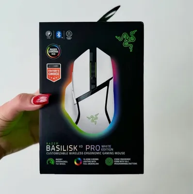 Razer Basilisk V3 Pro, CHEGIRMA, oq simsiz sichqoncha