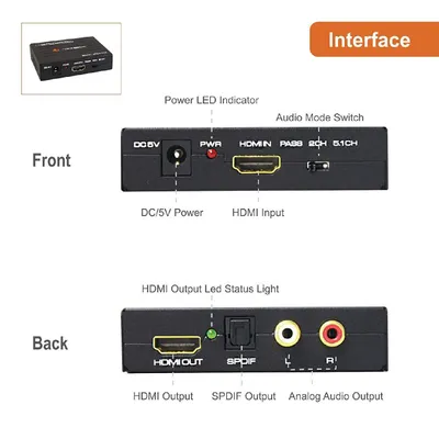 Yetkazib berish! HDMI to HDMI + audio konvertor, spdf, optika 1