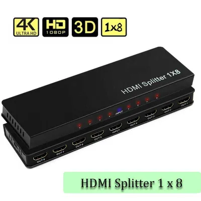 разветвитель HDMI Splitter 1X8 поддерживает 3D 4Kx 2K Full UHD 1080P 1