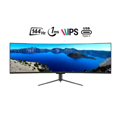 IMMER 49WC9000I 49" Curved monitori, 144 Gts (HDMI+DP+Type-C+USB+SPEAKER) 1