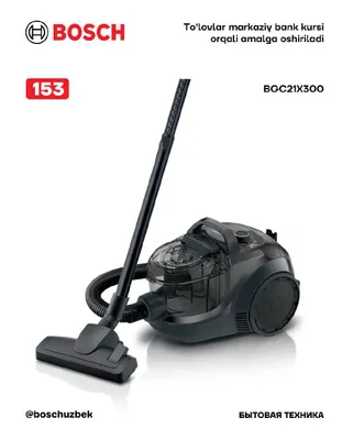 Серия 4, контейнерный пылесос, чёрный Bosch BGC21X300