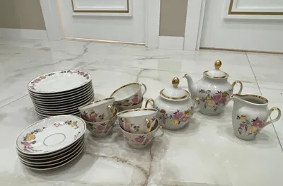 Сервиз "Сигулда", 1970х, СССР, кусочками золото 1