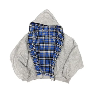 Reversible Plaid Zip-Up Hoodie 1
