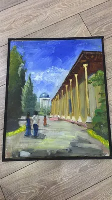 "Memorial bog‘i" kartinasi, moybo‘yoq, o‘lchami 45/55