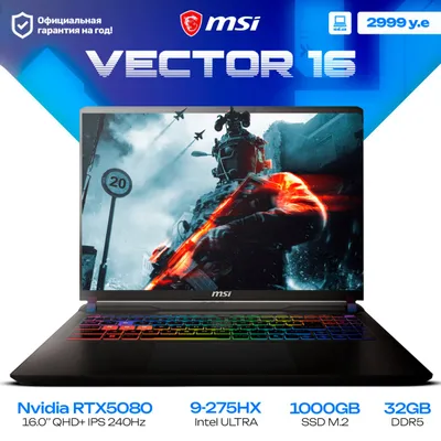 Ноутбук MSI Vector 16