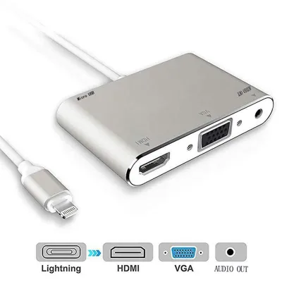 Apple, Lightning to hdmi/vga/audio, iphone/ipad uchun o‘tkazgich/adapter 1