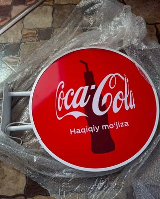 Световая вывеска Coca-Cola 60×60 см 1