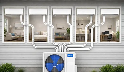 Yangi Carrier 42 000 BTU multi-split tizimining tashqi bloki (5 ta xona uchun) 1