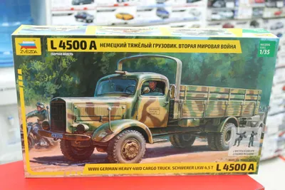 Сборная модель германского грузовика Mersedes-Benz L4500. масштаб 1:35 1