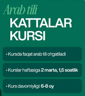 Arab tilidan onlayn va oflayn darslarga marhamat 1