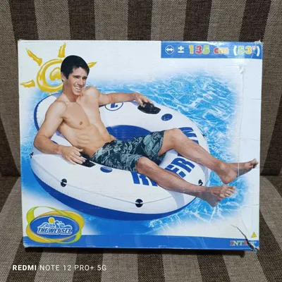 Intex 58825 tutqichli 135 sm li «River Run 1» puflanadigan kreslo-doira 1