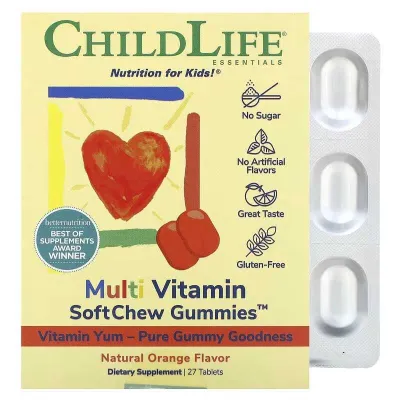 ChildLife Essentials, SoftChew Gummies, multivitamin kompleksi 1