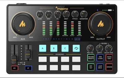 Maono AME2A — это звуковая карта + микшер + эффекты всё в одном. 1