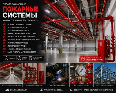 Профессиональные пожарные системы и сварочные работы 1