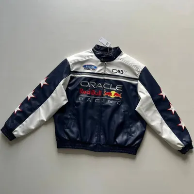 Куртка кожаная Redbull Formula 1 для весны и осени 1