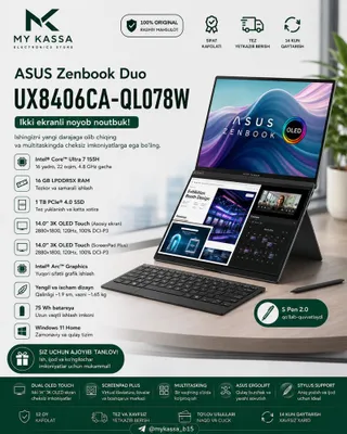 ASUS Zenbook Duo UX8406CA-QL078W • Dastavka • New