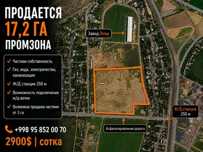 Ohangaronda 17,2 gektarlik sanoat zonasi sotiladi 1