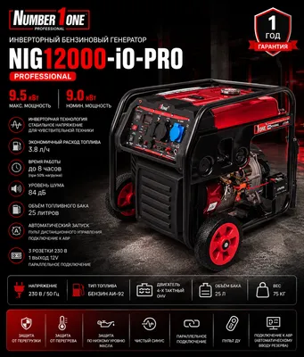 Инверторный генератор NIG12000-iO-PRO 9.5 кВт 1