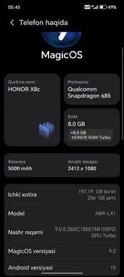 honor x8c 128gb sotiladi 1