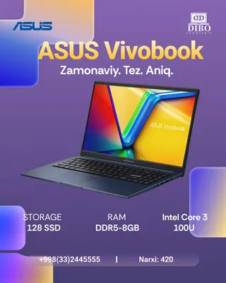 ASUS Vivobook 15.6" FHD IPS QUIET BLUE
