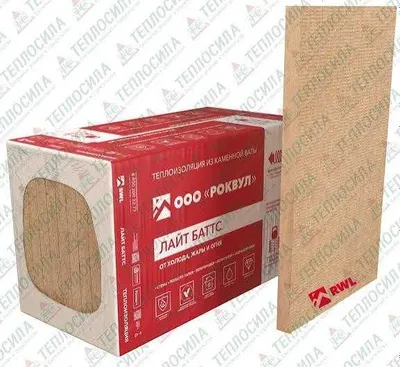 Rockwool Лайт БАТТС 1000x600x50 6 м2/пачка пл. 37 кг/м3 1
