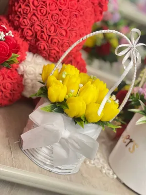 Праздничные цветы из мыла 1