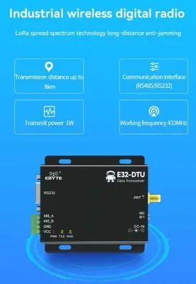 Беспроводной трансивер E32-DTU(433L30)-V8 1