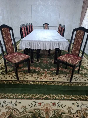 12 kishilik stol stulari sotiladi xolati o'rta 1