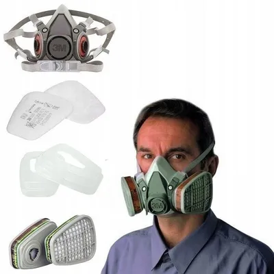 Yangi 3M 7502 respirator (original), 100% himoya, chegirmada 1