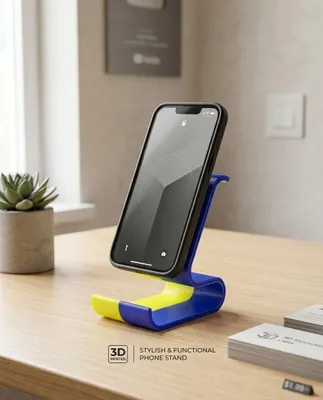 Подставка для телефона, изготовленная на 3D-принтере, для рабочего стола